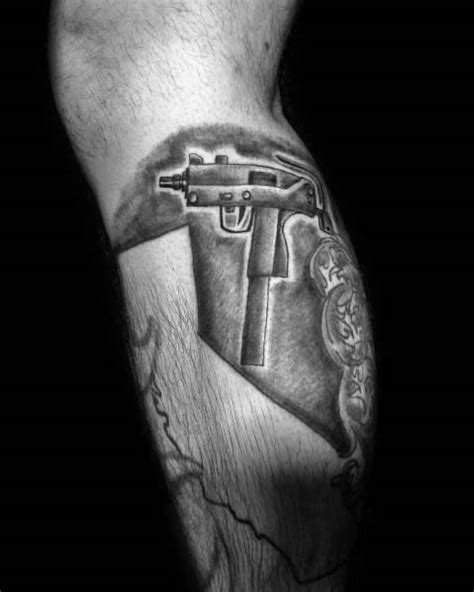 50 Uzi Tattoo Ideas For Men Firearm Designs