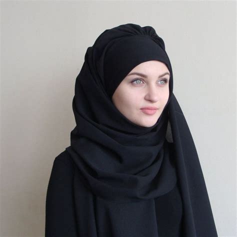 stylish blackturban hijab ready to wear hijab pret a porter etsy black hijab modern hijab