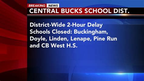 Central Bucks School District Cancels Classes At Several Schools And