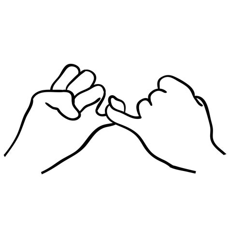 Pinky Promise Hands Drawing