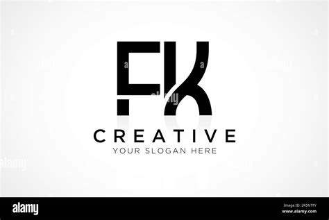 Fk Letter Logo Design Vector Template Alphabet Initial Letter Fk Logo