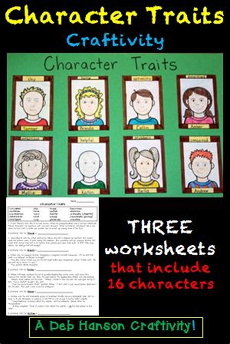 Character Traits Four Worksheets And Craftivity In Print And Digital Reading Classroom