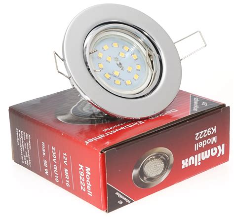 Der wärmestau reduziert die lebensdauer der leds drastisch. LED Einbaustrahler Einbau-Leuchten Lampe ultra-flach ...