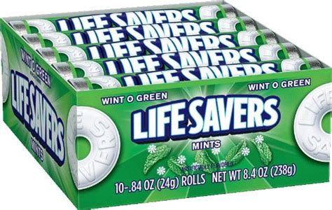 Lifesavers Wint O Green Mints 084 Ounce Rolls Pack Of 20 Best