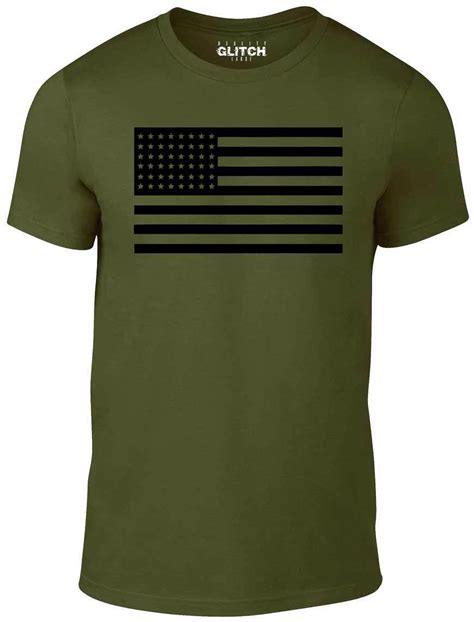 Black Us Flag T Shirt Funny T Shirt Retro America Fashion Military