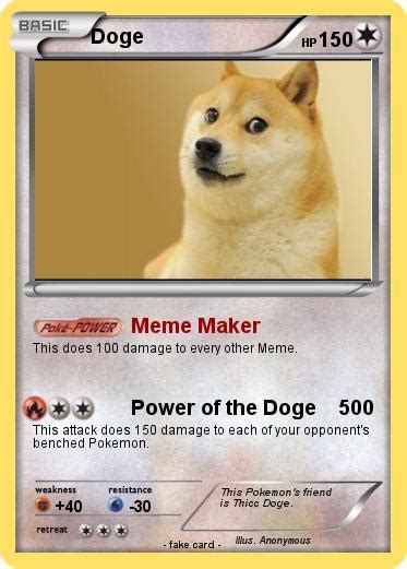 Pokémon Doge 2963 2963 Meme Maker My Pokemon Card