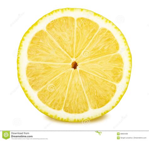 Slice Of Lemon Isolated On White Background Stock Image Image Of