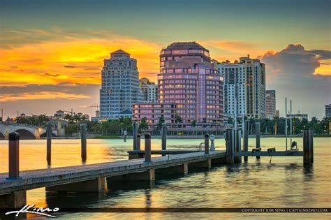 West Palm Beach Skyline At The Waterway