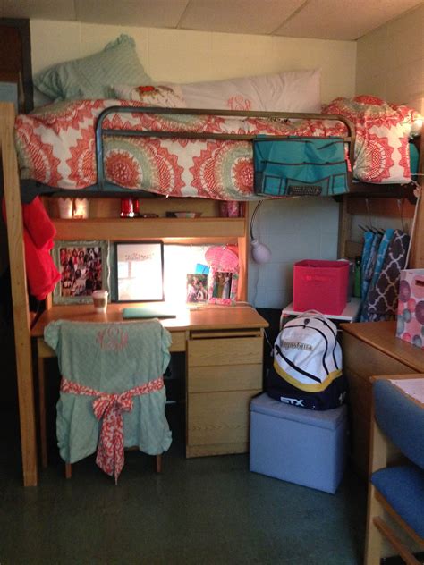 augustana dorm college bunk bed monogram chair desk lilly pulitzer preppy dorm room