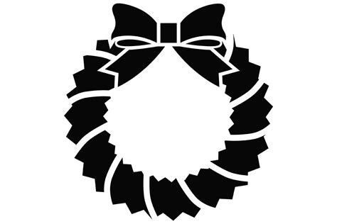 Christmas Wreath Graphic By Idrawsilhouettes · Creative Fabrica