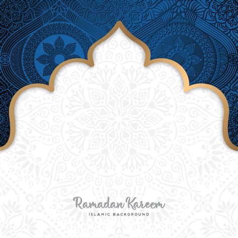 Beautiful ramadan kareem greeting card design with mandala art