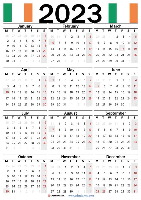 2023 Calendar With Public Holidays