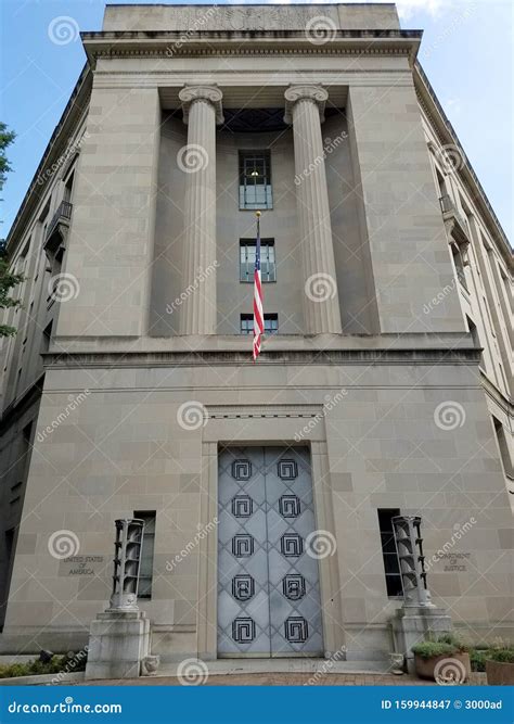 The Department Of Justice In Washington Dc Usa Stock Image Image Of