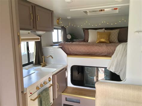 Rv Remodel Ideas Slide In Truck Campers Cabover Camper Rv Interior