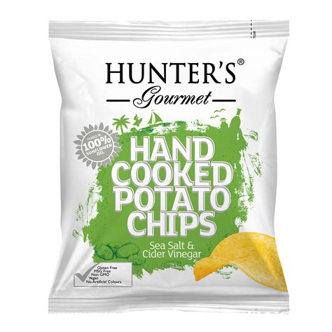 Hunters Gourmet Hand Cooked Potato Chips Hot Chilli Peppers 40gm