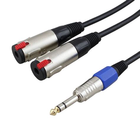 Kq7790 635mm 1 To 2 Audio Cable 635mm Trs Male To 2x 635mm Female