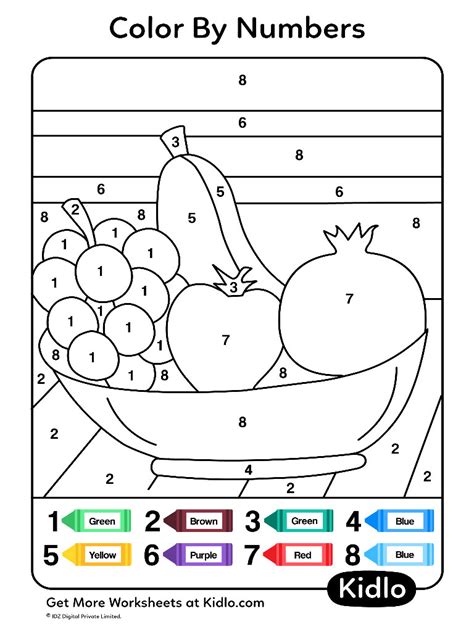 Counting Fruits Worksheet
