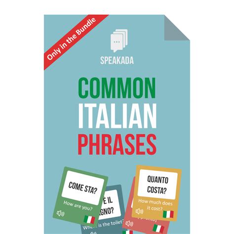 Common Italian Phrases Anki Flashcards Speakada