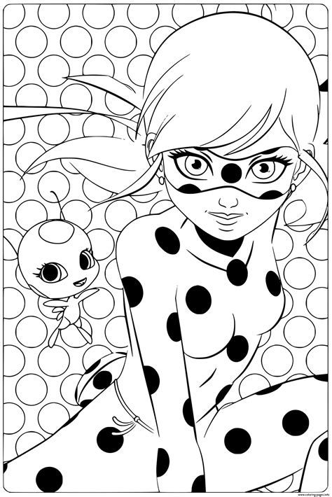 Ladybug And Cat Noir Printable Coloring Pages Ladybug And Cat Noir