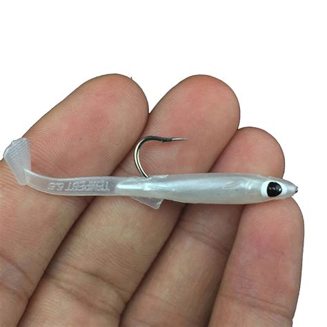3pcsbag Fishing Lure Fish Eel Lure Soft Baits With Hook 55mm07g