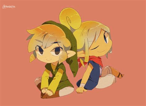 Link Toon Link And Tetra The Legend Of Zelda And More Drawn By Tokuura Danbooru