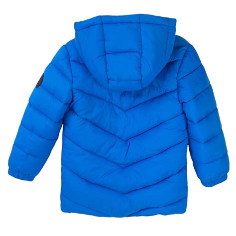 Buy Minoti Boys Hooded Puffer Coat Royal Blue