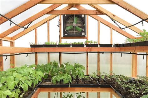 Solar Powered Greenhouse Fans From Outdoor Greenhouse