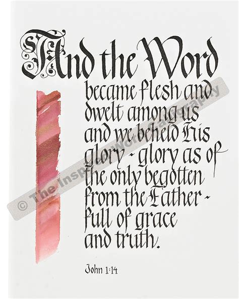 The Inspired Word Calligraphy Hand Lettered Christian Calligraphy