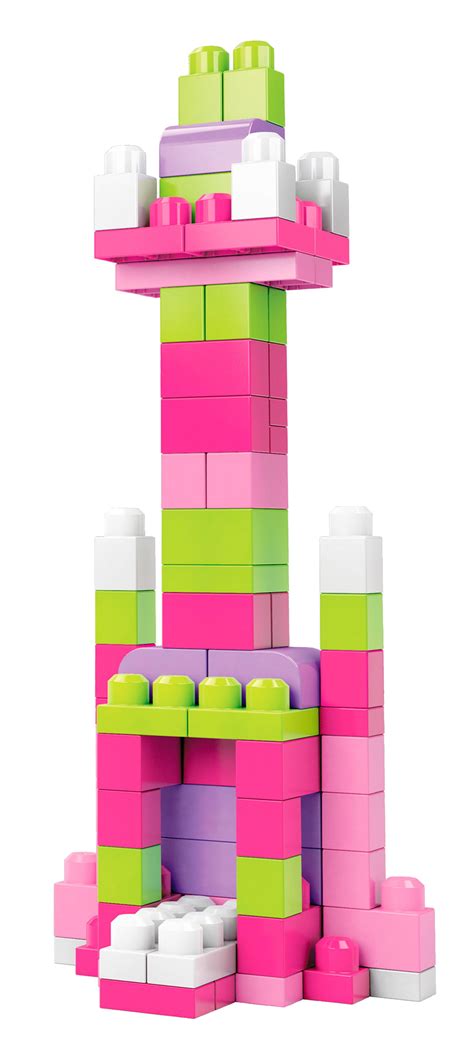 Mega Bloks Big Building Bag Pink 80 Piece Toys And Games