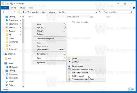 You Can Create And Rename Files That Start With Dot In Windows 10