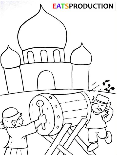Detail Mewarnai Gambar Tema Ramadhan Koleksi Nomer 15