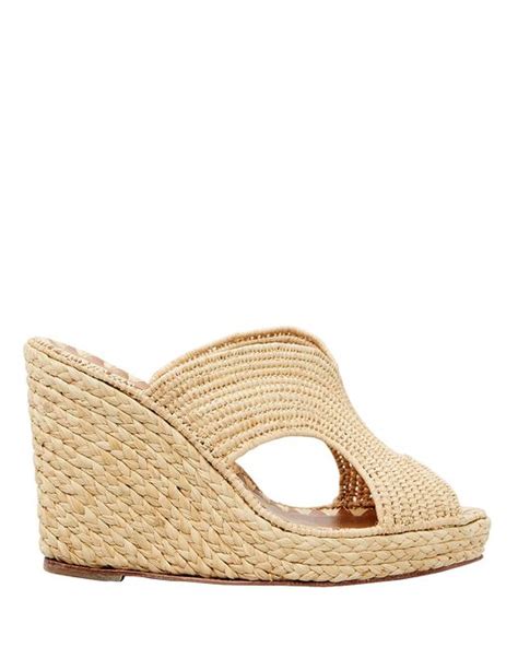 Carrie Forbes Lina Raffia Wedge Sandals In Natural Lyst Canada