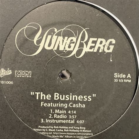 Yung Berg Feat Casha The Business Bw Sexy Can I 12 Fatman Records