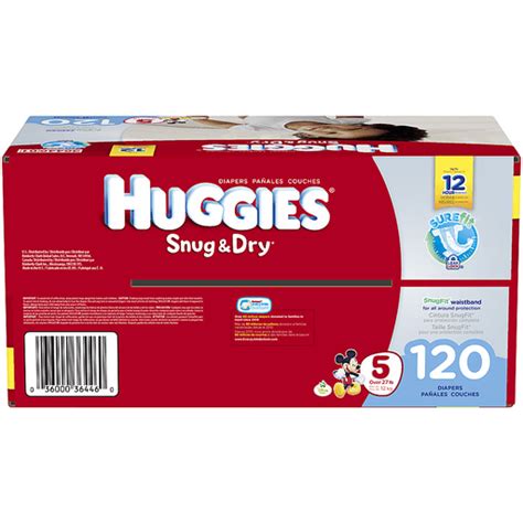 Huggies Snug And Dry Diapers Size 5 120 Ct Pack Shop Chief Markets