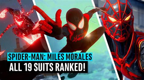 Spider Man Miles Morales All 19 Suits Ranked Youtube