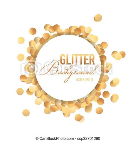 Golden Glitter Background In Vector Canstock