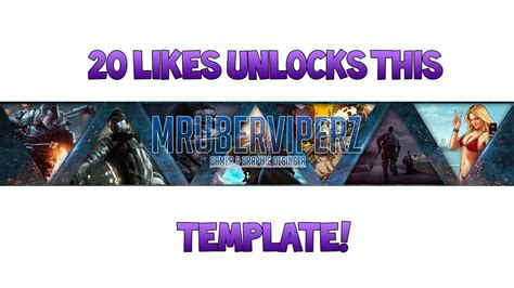 Free Template Gaming Channel Artbanner By Ryzeusgraphics Youtube