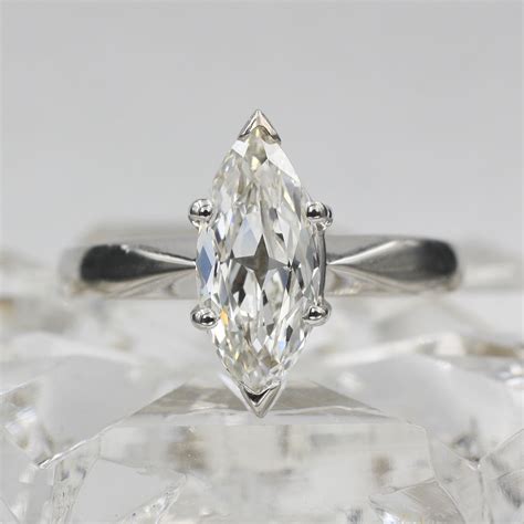 Antique Star Marquise Cut Diamond Ring c1950 - Pippin Vintage Jewelry