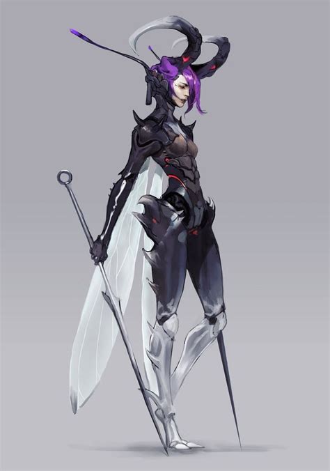 Insectine Character Design Concept Art Characters Female Character