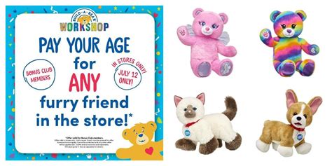 Build A Bear Pay Your Age Day As Low As Living Rich