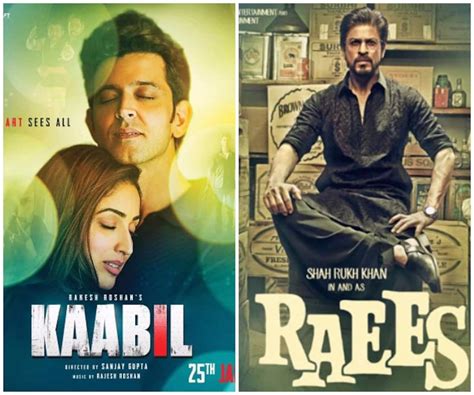raees vs kaabil hrithik roshan s film is closing in on shah rukh khan s film sunday will be