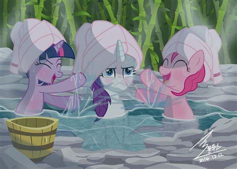 Mlp Twilihgt And Rarity And Pinkypie In Spa By 0bluse On Deviantart Mlp