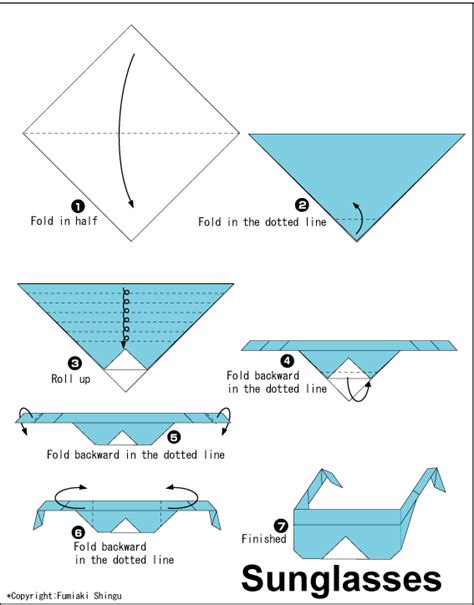 Easy Origami Glasses How To Make An Origami Sunglasses Paper Craft