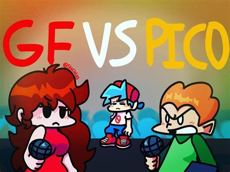 Friday night funkin' but with better miss sounds by nintendo3434; on Instagram: "GF VS PICO! who will win BF's love