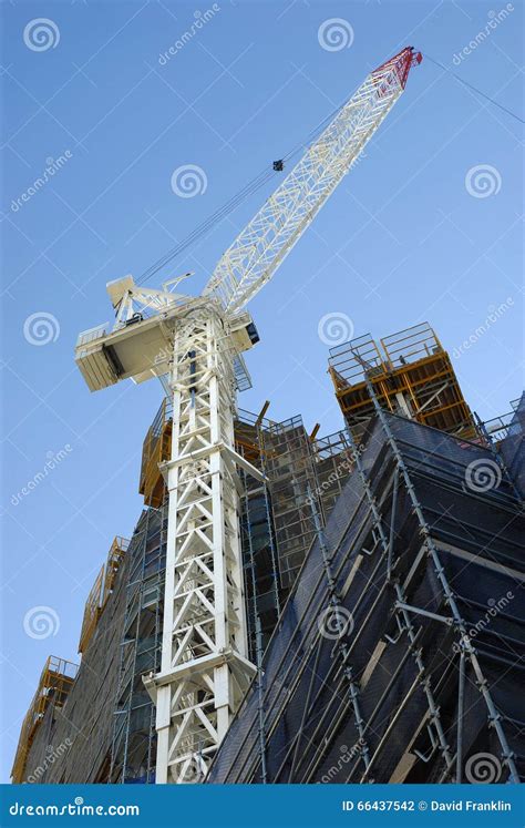 Tall Skyscraper High Rise Building Construction With Crane Royalty Free