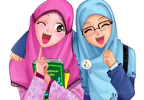 Foto Cewek2 Cantik Lucu Berhijab Kartun Download 51 Wallpaper Hijab