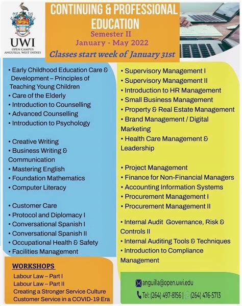 Continuing And Professional Education Programmes From Uwi Open Campus