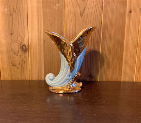 Savoy China Hand Decorated 24 Karat Gold Vase Etsy
