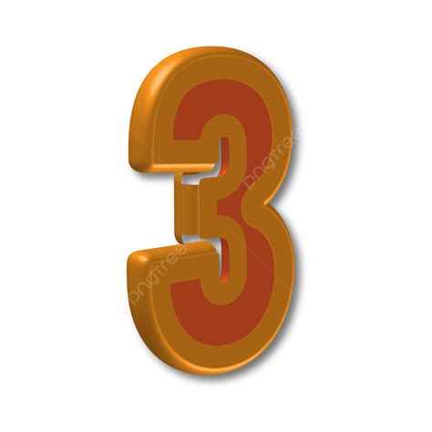 Numbers 3 3d Images 3d Number 3 Red Number Number 3d Khmer 3d Png