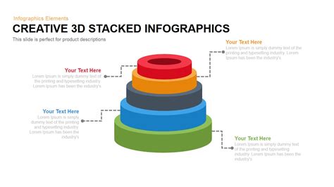 3d Stacked Circle Infographics Powerpoint Keynote Template